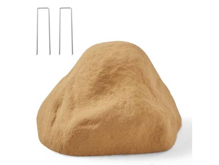 VEVOR Faux Rocher Jardin\, Couverture Décorative en Roche Artificielle\, Aspect Réaliste\, Fausse Pierre Creuse pour Cacher Pompe Puits\, Décoration Jardin\, Paysage Extérieur\, Couleur Sable\, Petite Taille