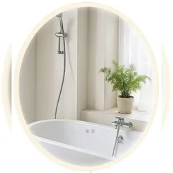 DELUKE Badspiegel LINZ 70 ohne Bluetooth 70x3,5x70cm, Glas, Klarglas Badezimmerspiegel Wandspiegel