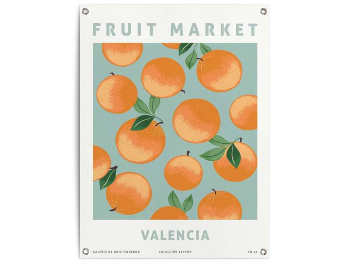 Poster REINDERS Orangen , orange (farbe bild(er): orange), B:60cm H:80cm T:0,1cm, Leinwand, Bilder, Poster, Outdoor für Garten oder Balkon