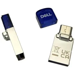 Dell 128GB 3.2 TYPE A/C COMBO FD (128 GB, USB-A, USB-C), USB Stick, Blau, Silber