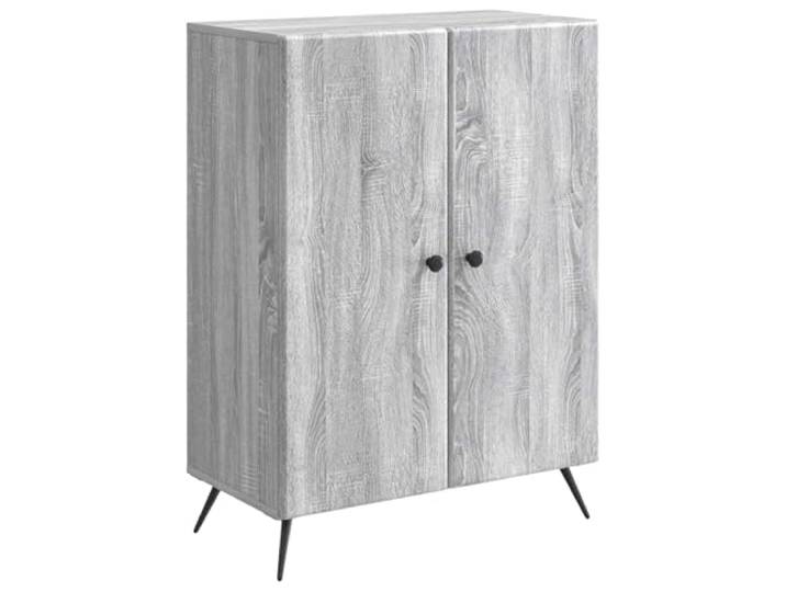 KPOTUERTU Sideboard Graues Sonoma 66 x 34,5 x 90 cm Holzwerkstoff Graues Sonoma, Holzwerkstoff, geräumige Fächer und Regale, für Esszimmer und Wohnzimmer, Montage erforderlich