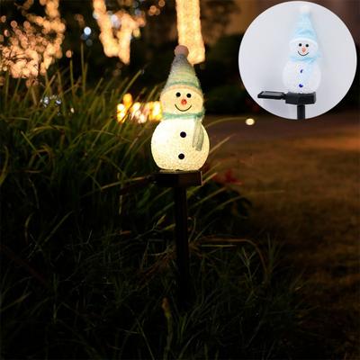 Multicon Wholesale Hub Solar Christmas Snowman Light, Lawn Garden Decorative Light For Outdoor Courtyard, Plug in Landscape Garden Lighting blue
