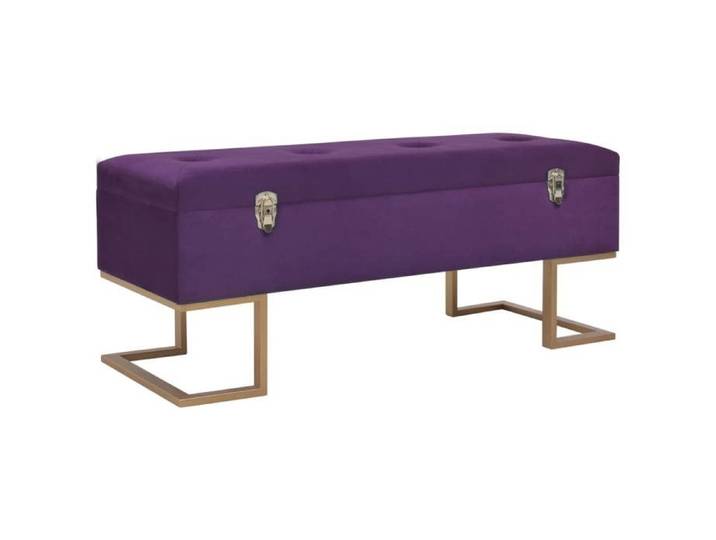 Banc avec compartiment de rangement 105 cm Violet Velours 247572