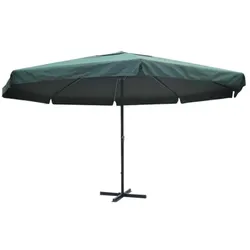 vidaXL Grüner Aluminium-Sonnenschirm 500 cm Atlas Panorama Signature-Modell