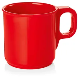 24x Becher 250 ml Melamin rot Kaffetasse bruchfest