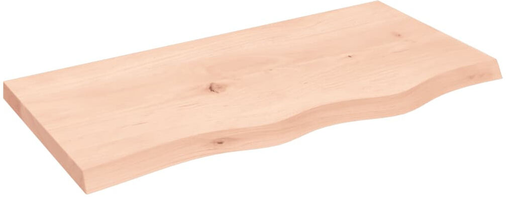Alpen Home vidaXL Table Top Wooden Desk Top for Table Treated Solid Wood Oak Live Edge Natural 40cm H x 80cm W x 4cm D