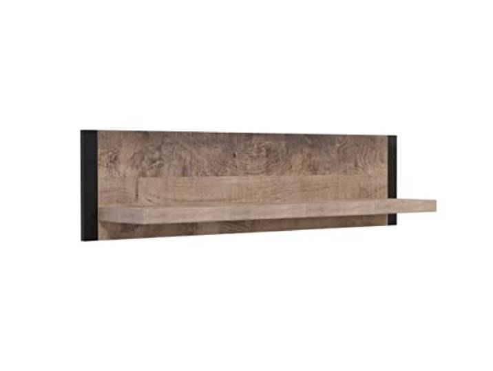 trendteam smart living - Emile - Wohnwand - Eiche/Grau - Wandboard mit 1 Konstruktionboden - (BxHxT) 110 x 28 x 23 cm - Wandregal Bücherleiste