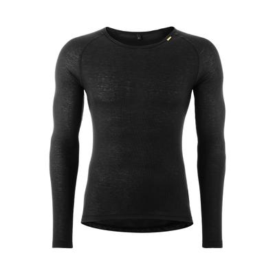 Funktionsshirt GONSO "Base Shirt Longsleeve Therm M", Herren, Gr. L, schwarz, 100% Polyester, Shirts Funktionsshirt, Herren Unterhemd langarm, Radunterhemd, Tight fit