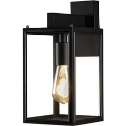 Konstsmide Wandleuchte Carpi, schwarz, mit klarem Glas (7352-750)