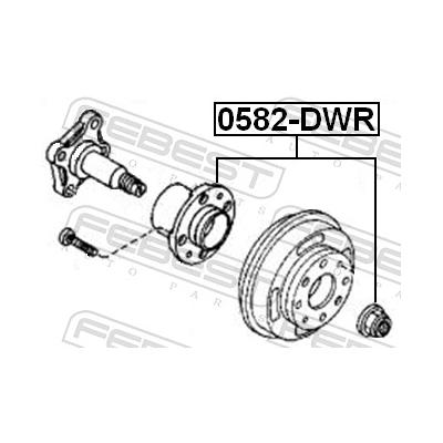 FEBEST Radnabe 0582-DWR Hinterachse für MAZDA