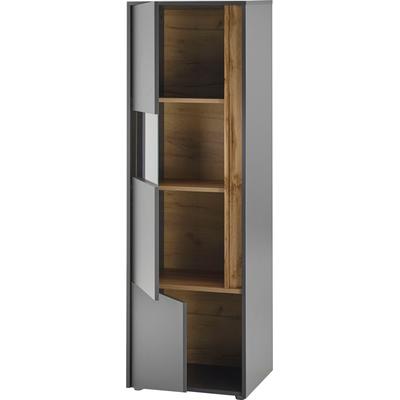 Wohnwand HOME AFFAIRE "City/Giron, moderne Anbauwand, Komplettset in vielen Farben verfügbar", grau (anthrazit), B:190cm H:155cm T:40cm, Holzwerkstoff, Kastenmöbel-Sets, Wohnwand, enthält drei Vitrinen