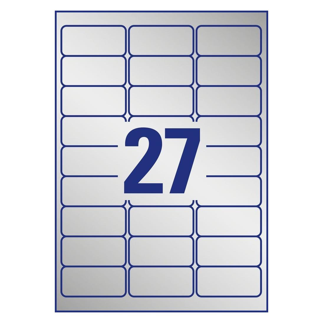 Avery Dennison Etiketten Zweckform L6011, 63,5x29,6 mm, Typenschild, silber, Pk. 540 Stk (L6011-20)