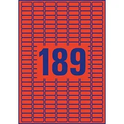 Avery Zweckform® L6036-20 L6036-20 Etiketten - 25,4 x 10 mm, rot, 3.780 Etiketten/20 Blatt, wiederablösbar