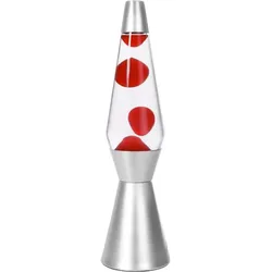 Total Juggling, Tischlampe, iTotal - Lava Lamp - Silver Base, See-through Liquid and Red Wax - Red - 36 cm (1270397)