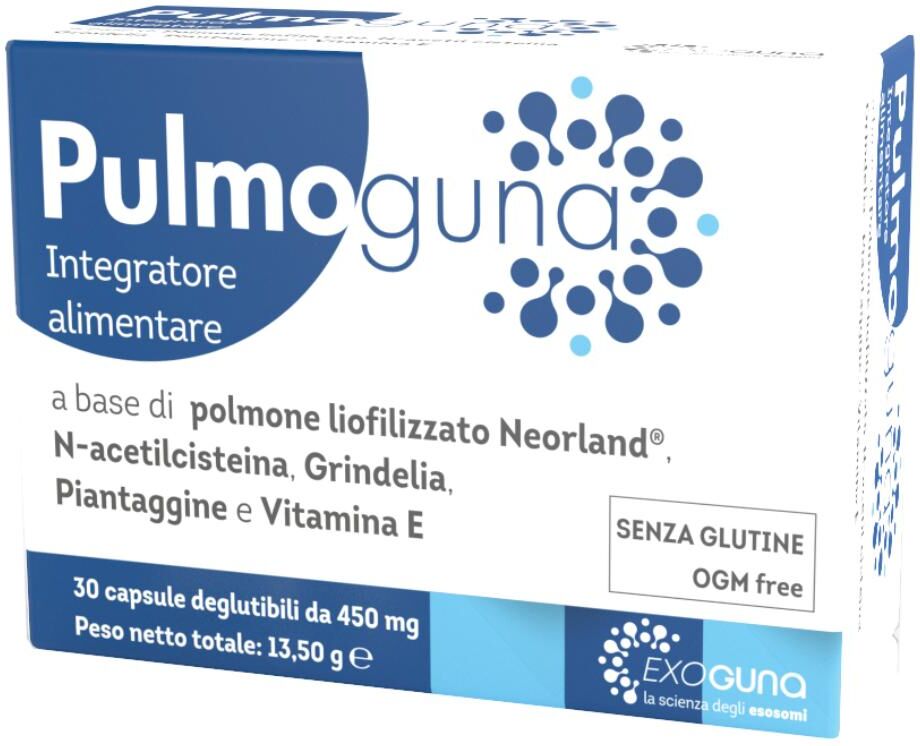 GUNA SpA Pulmoguna 30 Capsule - Integratore Alimentare per la Funzionalità delle Mucose Respiratorie