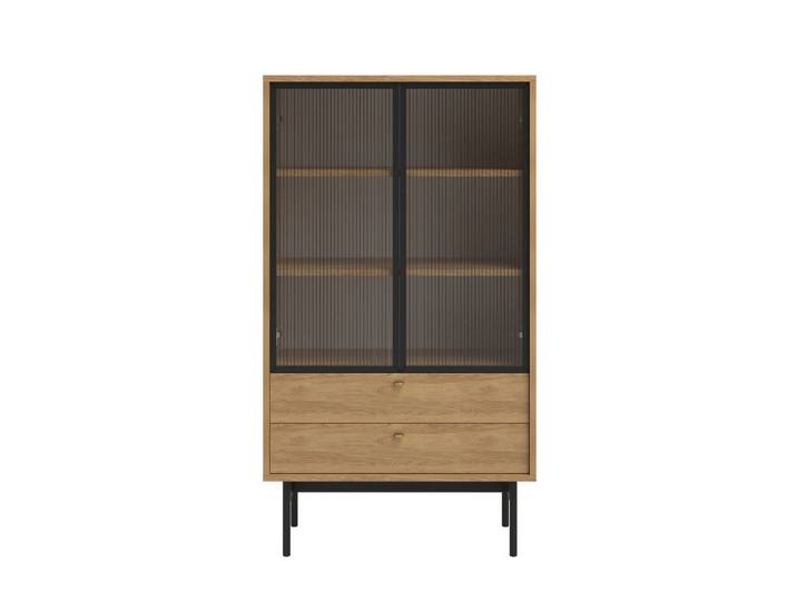 VITRINE Olar II Holzoptik Hickory Natur 85 cm