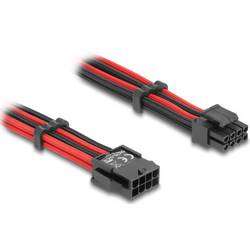 Delock Seriell Anschlusskabel [1x EPS-Strom-Stecker 8pol. - 1x EPS-Strom-Buchse 8pol.] 0.3 m Schwarz, Rot 80974