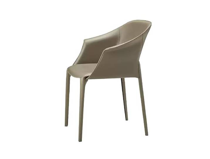 DIANXI Lounge-Sessel Italienischer minimalistischer Esszimmerstuhl, einfacher Leichter Luxus-Sattellederstuhl for den Haushalt, skandinavischer Verhandlungsstuhl