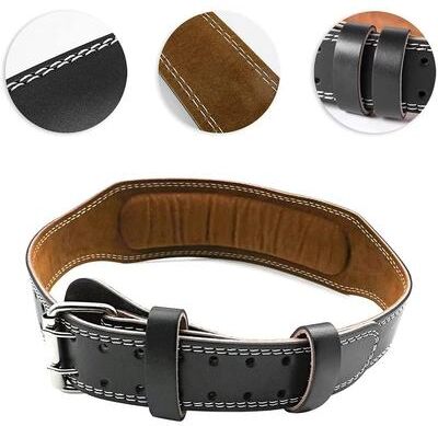 Uplift Essentials Leather Weightlifting Belt And Wide Lumbar Support Gym Wrap l