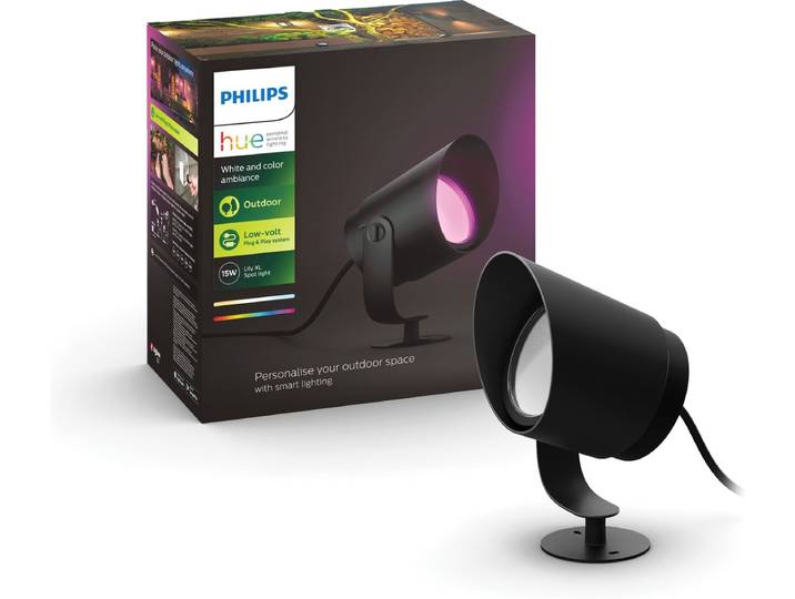 Philips Hue Lily XL-tuinspot - wit en gekleurd licht - zwart - LowVolt