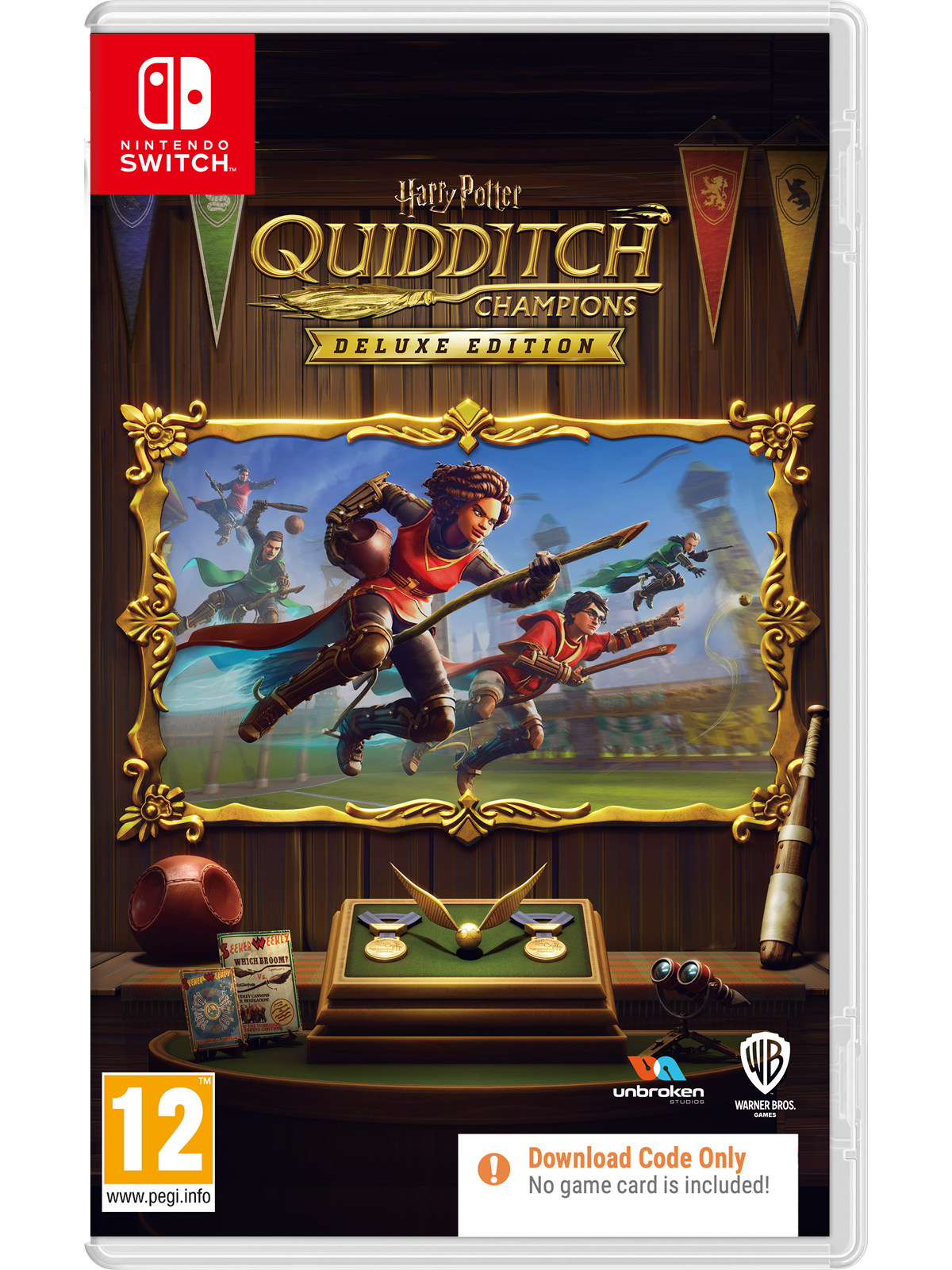 Harry Potter: Quidditch Champions (Deluxe Edition) - Code in a Box - Nintendo Switch - Sport - PEGI 12