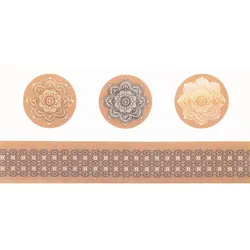 Canvas-Coupon "Mandala", hellbraun-color