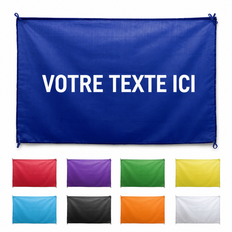 Drapeau personnalisé en polyester Dambor XL polyester bleu
