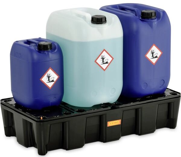 CEMO Opsamlingskar Med Pe Rist, Pe, 35l, 80x40x18 Cm.
