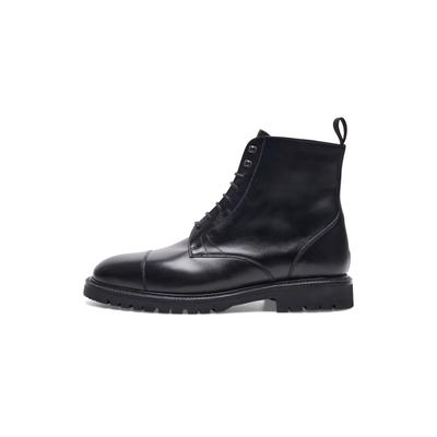 Schnürboots HENRY STEVENS "Jones CDB3", Herren, Gr. 44, Leder, schwarz, Boxcalf, Schuhe Schnürboots