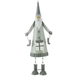 HOME STORY Deko Figur Weihnachtsmann   ¦ grün ¦ Metall ¦ Maße (cm): B: 15 H: 35 T: 9.0