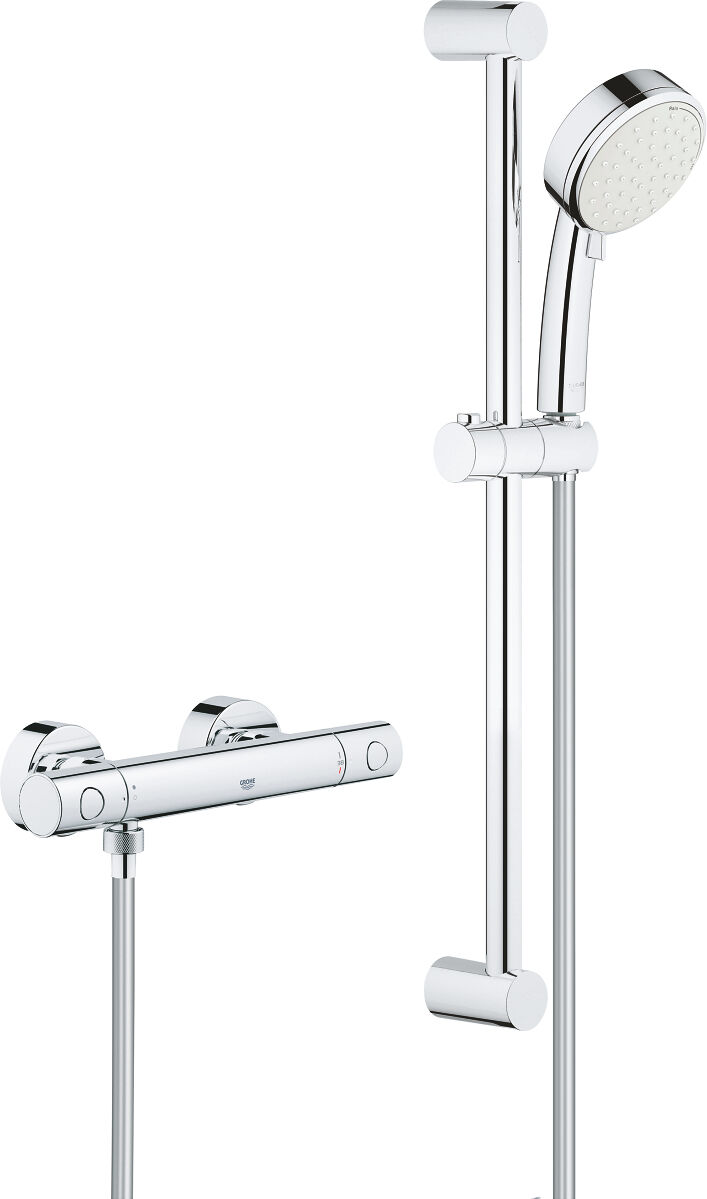 Grohe Grohtherm 800 Thermostat de douche Cosmopolitan 34768000 chrome, DN 15, avec set de douche