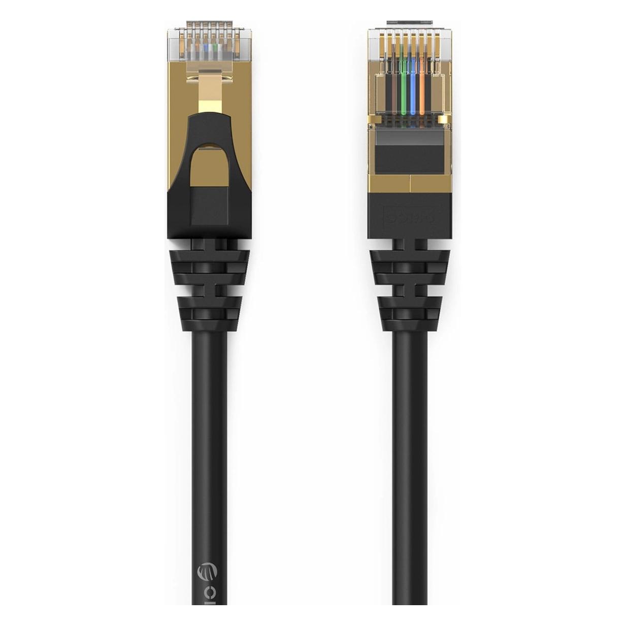 Orico PUG-C7 CAT7 10 Gbit/s RJ45 Ethernet-Netzwerkkabel, rund, 10 m, Schwarz (FTP, S/FTP, CAT7, 10 m) (ORICO)