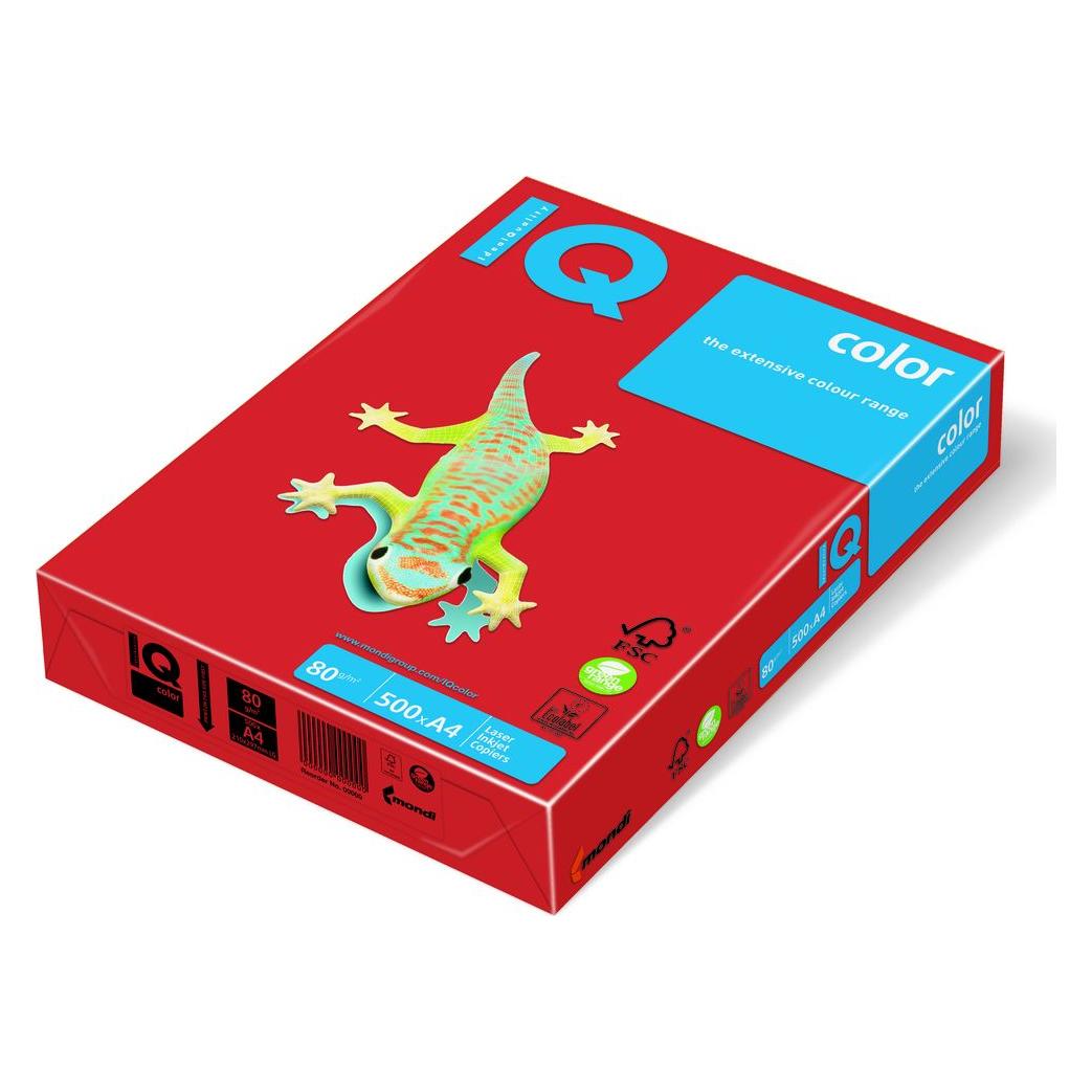 Mondi Papier ksero IQ Color A4 80g czerwony 500 arkuszy (A4, 500 Blätter, 80 g/m²) (47592322)