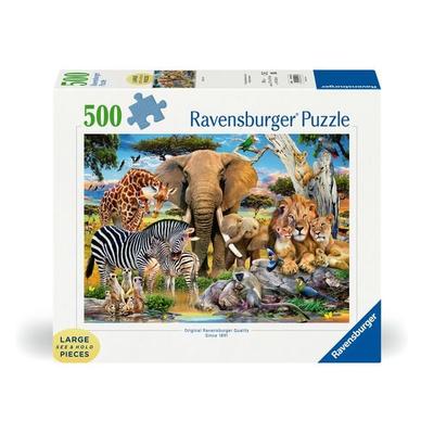Erwachsenenpuzzle 500 Teile - Wilde Tierbabys - Puzzlespaß mit größeren Puzzleteilen für die ganze Familie