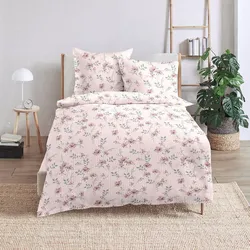 Traumschlaf Seersucker Bettwäsche Vela zartrosa 135x200 cm + 80x80 cm - pink