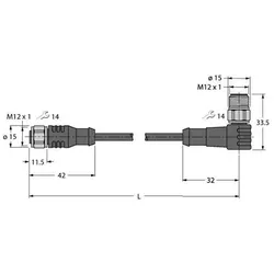 Turck Aktuator- u. Sensorleitung RKCV4.5T4WSCV4.5TTXL