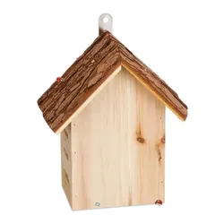 Relaxdays Marienkäferhaus aus Holz Hellbraun