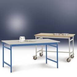 Manuflex BB3029.7035 Beistelltisch BASIS stationär mit PVC-Tischplatte in Lichtgrau RAL 7035, BxTxH: 1000 x 800 x 780 mm Lichtgrau (RAL 7035)