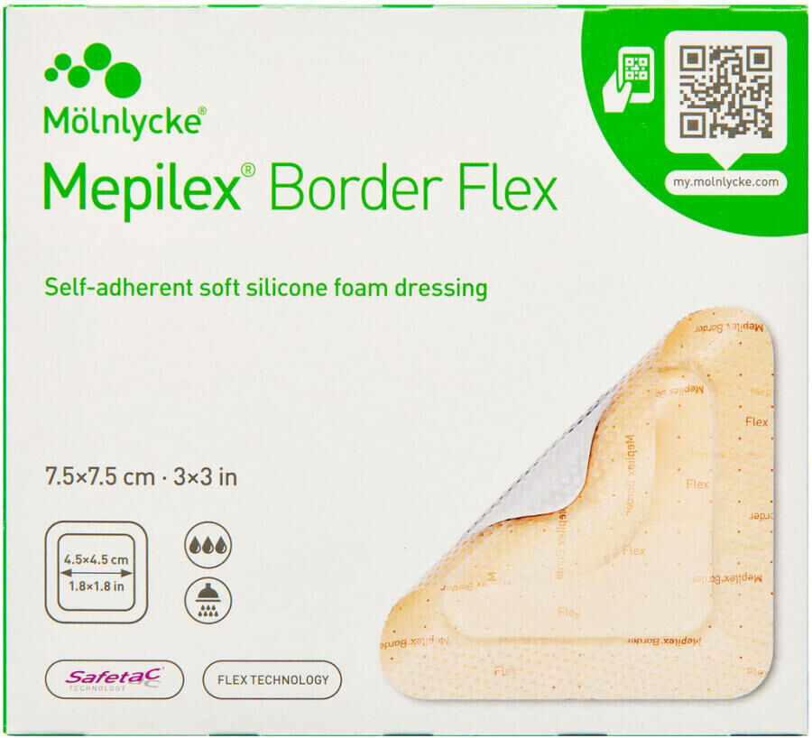 Mepilex Border Flex 7,5 x 7,5 cm Medicinsk udstyr 5 stk