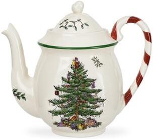 Spode Christmas Tree Candy Cane Teapot - 32 oz