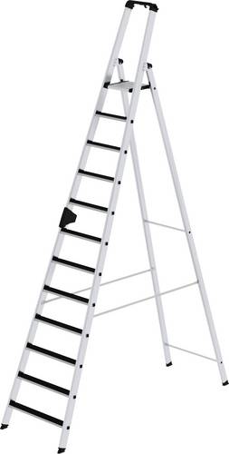 MUNK Günzburger Steigtechnik 41512 Aluminium Stufen-Stehleiter Arbeitshöhe (max.): 5m