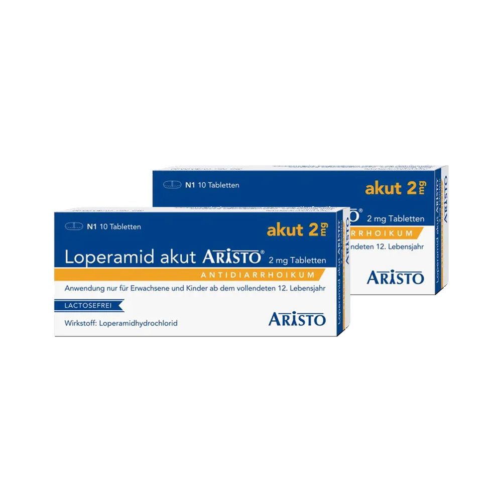 Loperamid Akut Aristo 2MG Doppelpack 2x10 St Tabletten