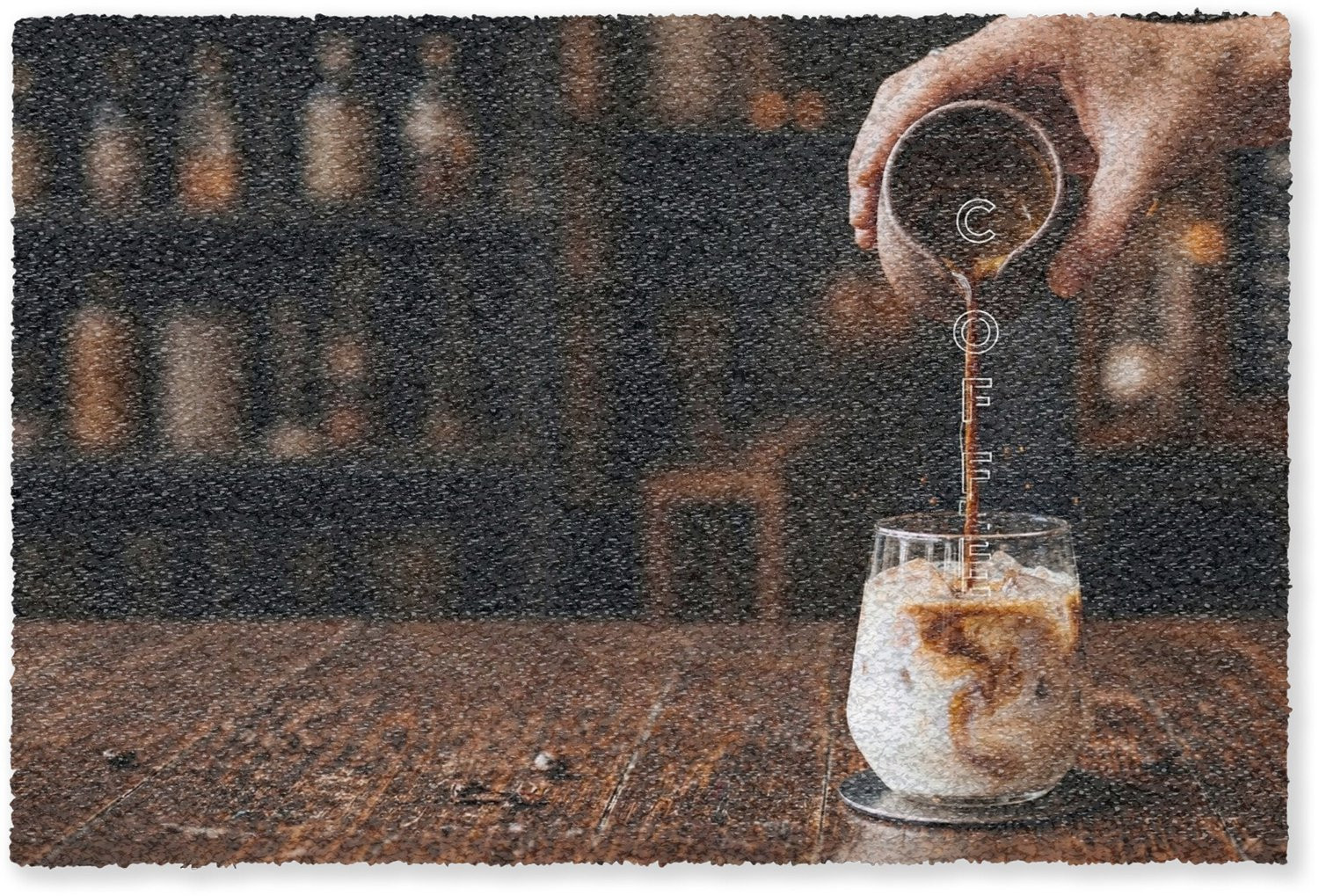 Droogloopmat Espresso Melk Café voor binnen - Breedte: 180 cm, Diepte: 120 cm