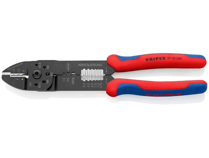97 22 240 Sb Pince À Sertir Avec Poignées Multimatières Noire Laquée 240 Mm - Knipex