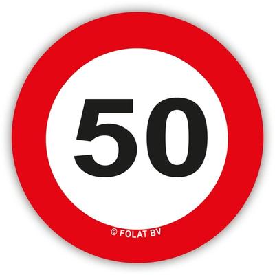 Folat XL Konfetti Verkehrsschild 50. Geburtstag