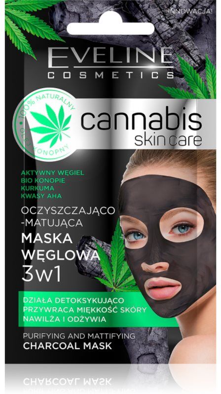 Eveline Cosmetics Cannabis cleansing clay face mask 7 ml