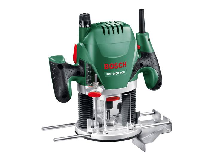 Oberfräse BOSCH HOME & GARDEN POF 1400 ACE , grün (weiß, neutral), B:280mm H:160mm L:297mm, Fräsmaschinen, Oberfräse