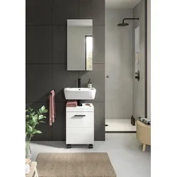 Badezimmer NOVA Weiß, Weiß Hochglanz 2-teilig