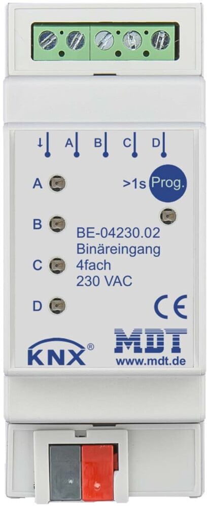 MDT technologies Binäreingang 4-fach 2TE REG, 230VAC BE-04230.02)