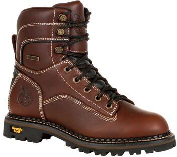 "Georgia Boot AMP LT Logger 7"" ST Boot - Womens 9 Brown Boot Medium"